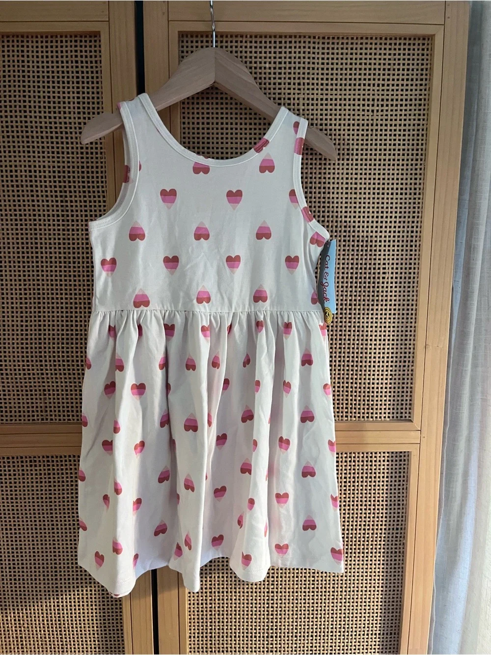 Cat & Jack 5T Dress with Pink Heart Print